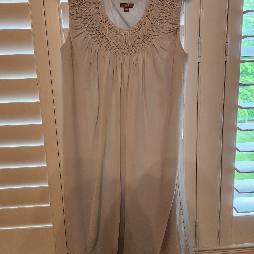 J Jill Smocked Silk Dress